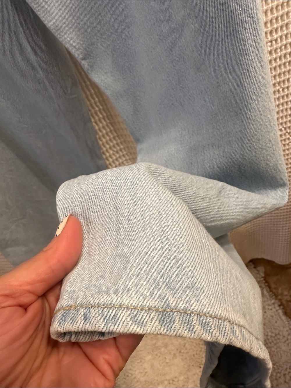 NWT Old Navy Light Blue Baggy Wide-Leg High-Rise Drapey Denim Jeans - Size 10 - Picture 6 of 6